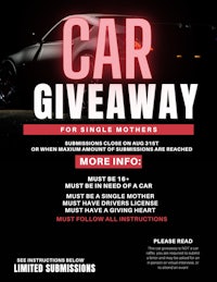 car giveaway for single mothers